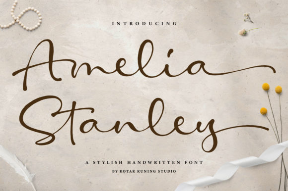 Amelia Stanley: An Elegant Script Handwritten Font for Editorial Design