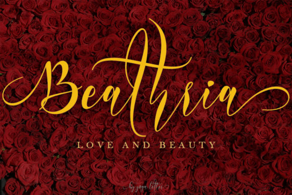 Beathria: A Romantic Script Handwritten Font for Elegant Branding