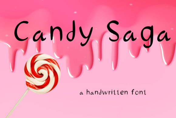 Candy Saga Script Handwritten Font for Makers