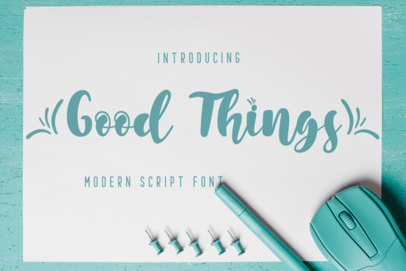 Good Things Script Handwritten Font for Elegant Branding
