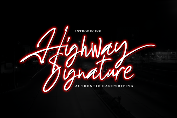 Highway Signature: An Elegant Script Handwritten Font for Real Branding