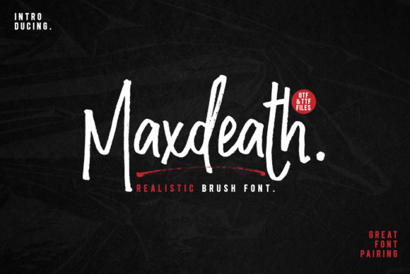 Maxdeath: A Script Handwritten Font for Editorial Impact