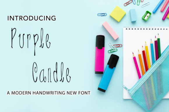 Purple Candle Font for Creative Campaigns