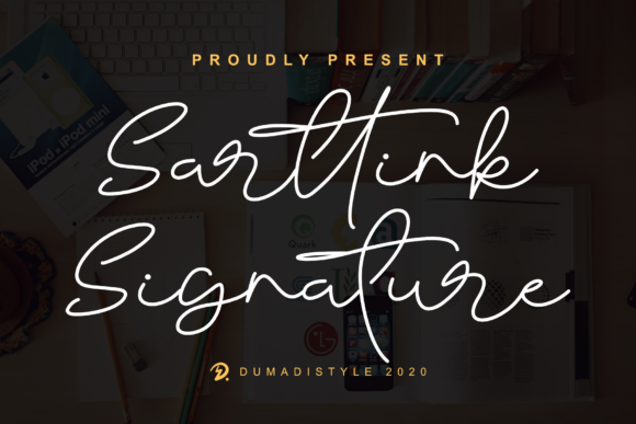 Sarttink Signature Font for Modern Brand Campaigns
