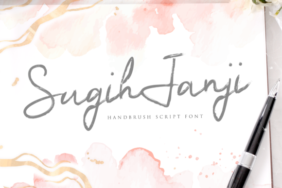 Sugih Janji Script Handwritten Font for Elegant Craft Projects