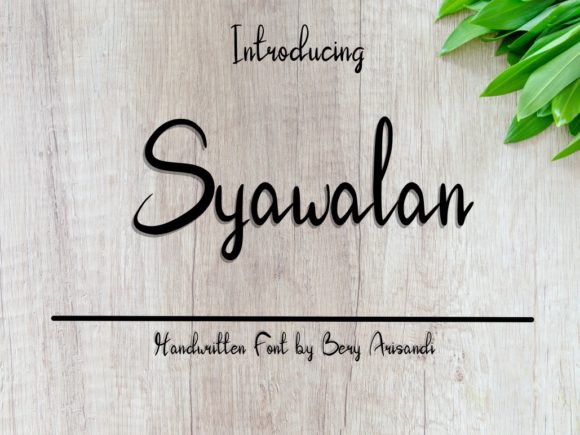 Syawalan Handwritten Font for Makers