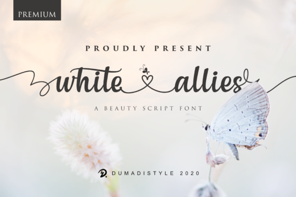 White Allies: A Delicate Romantic Script Handwritten Font